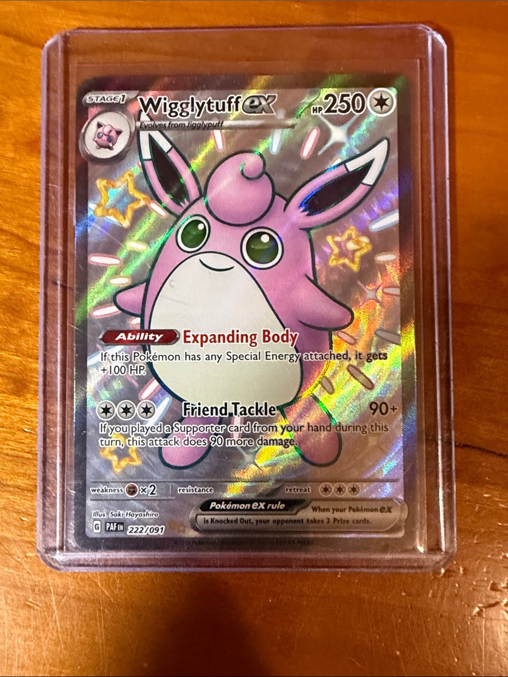 Pokemon Wigglytuff EX Pink and White Holographic Trading Card